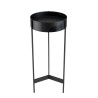 DALY Round Plant Stand - Black Metal Base | Minimalist Decor