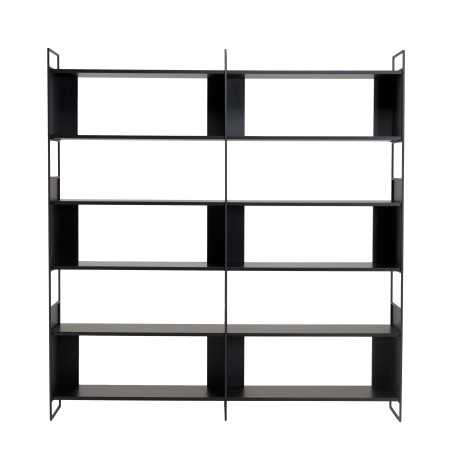 Étagère DALY 10 niches 5 niveaux noire en métal