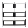 DALY Shelf Unit with 10 Compartments and 5 Levels - Black Metal Base