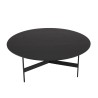 Table basse ronde noire DALY 78x78cm