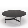Table basse ronde noire DALY 78x78cm