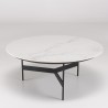 Table basse ronde DALY 78x78cm effet marbre