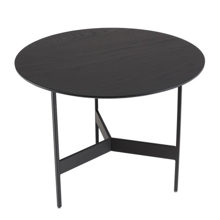 Table basse ronde noire DALY 50x50cm