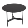 Table basse ronde noire DALY 50x50cm