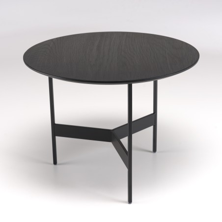 Table basse ronde noire DALY 50x50cm
