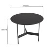 Table basse ronde noire DALY 50x50cm