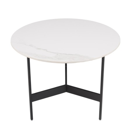 Table basse ronde DALY 50x50cm effet marbre