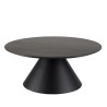 Table basse ronde noire DALY 78x78cm