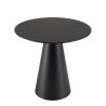 DALY Black Round Side Table 50x50cm - Modern Metal Side Table
