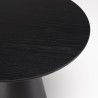 DALY Black Round Side Table 50x50cm - Modern Metal Side Table