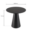 Table d’appoint DALY ronde noire 50x50cm