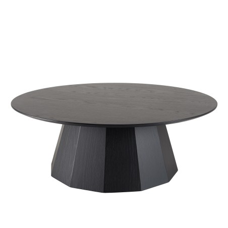 Table basse ronde noire DALY 90x90cm