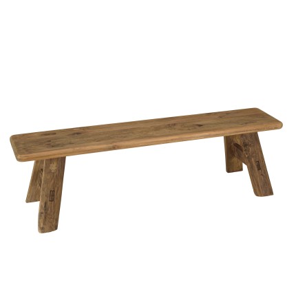SANDY Bench 140x30cm Recycled Pine Wood - Rustic Charm for Your Home