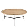 Table basse ronde VICTOIRE 100x100cm plateau naturel