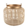 VICTOIRE Cylindrical Side Table 60x60cm - Golden Metal Top