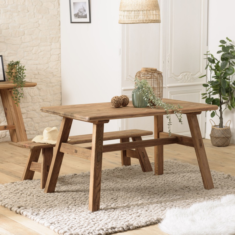 Table à manger en bois recyclé SANDY 140x75cm Table à manger en bois recyclé SANDY 140x75cm