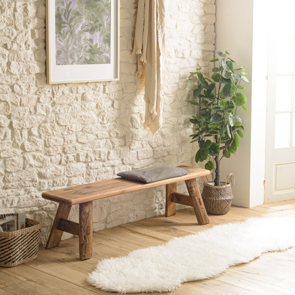 Banc en bois recyclé SANDY - Décoration montagne ou campagne Banc en bois recyclé SANDY - Décoration montagne ou campagne