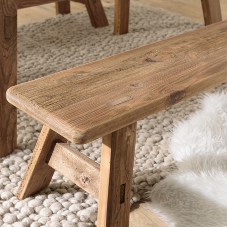 Banc en bois recyclé SANDY - Décoration montagne ou campagne