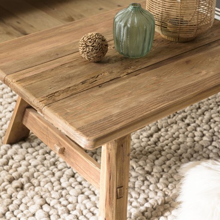 Table basse rectangulaire en bois Pin recyclé SANDY