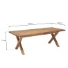 Table à manger rectangulaire SANDY 220x100cm