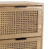 MARCEAU - Natural Cane Chest of Drawers with 3 Drawers