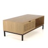 Table basse MARCEAU - 2 tiroirs cannage naturel