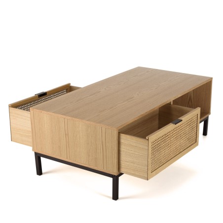 MARCEAU Coffee Table with 2 Drawers and Shelf