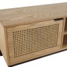 Meuble TV MARCEAU - 2 portes cannage naturel