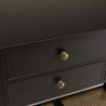Console noire CHARLIE - 4 tiroirs et 1 étagère