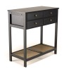 CHARLIE - Black Console Table with 4 Drawers and 1 Shelf