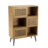 Buffet CHARLIE marron 3 niches 3 portes - Rangement tendance