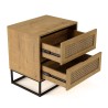 CHARLIE Brown Bedside Table with 2 Drawers - Trendy and Minimalist Design