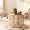VICTOIRE Cylindrical Side Table 60x60cm - Golden Metal Top