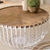 VICTOIRE Round Coffee Table 83x83cm - White Aged Metal Base