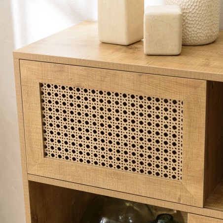 CHARLIE Brown Sideboard with 3 Compartments - Trendy Storage Solution