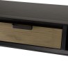 Console ALMA noire 130x35cm 2 niches 1 tiroir