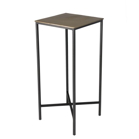Table d'appoint JOHAN - Aluminium doré et noir
