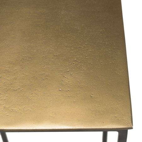 Table d'appoint JOHAN - Aluminium doré et noir