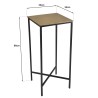 JOHAN Square Side Table Gold Aluminum and Black Metal Legs