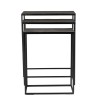 Set de 3 tables gigognes rectangulaires JOHAN - Aluminium Noir