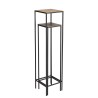 JOHAN Square Nesting Tables Set - Gold Aluminum & Black Metal Legs