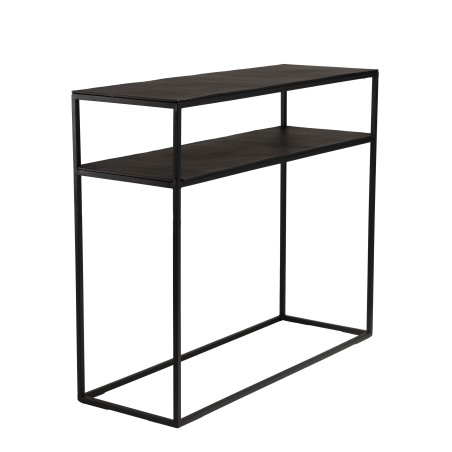 JOHAN Console - Industrial Style Aluminum Noir 100x35cm