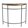 Console demi-lune JOHAN 90x36cm alu doré