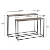JOHAN - Set of 2 Nesting Console Tables in Gold and Black Aluminium
