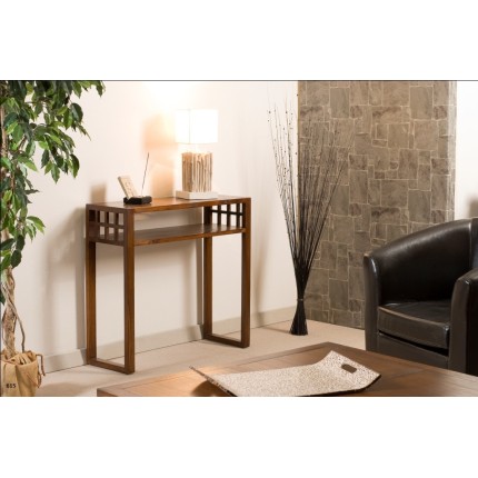 Console marron rectangulaire en mindi - LORINE