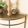 Console demi-lune JOHAN 90x36cm alu doré
