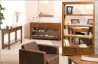 Console marron rectangulaire 2 tiroirs bois Mindi