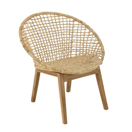 Fauteuil SIXTINE en abaca tressé