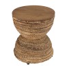 Tabouret SIXTINE en bois de teck recyclé