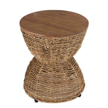 Tabouret SIXTINE en bois de teck recyclé